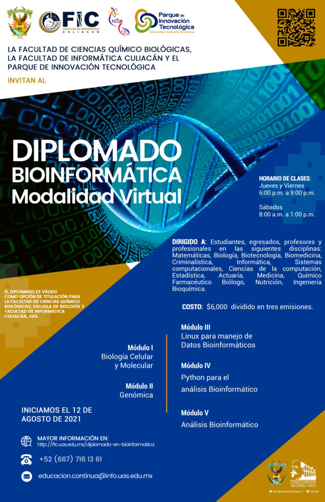Diplomado en Bioinformática (Modalidad Virtual)