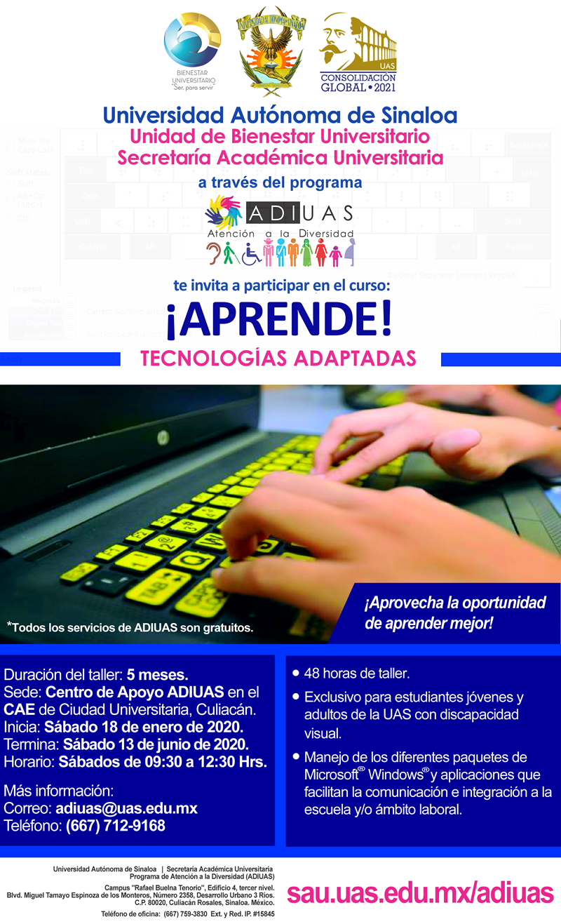 Curso ADIUAS Aprende Tecnologías Adaptadas (2020 - I)