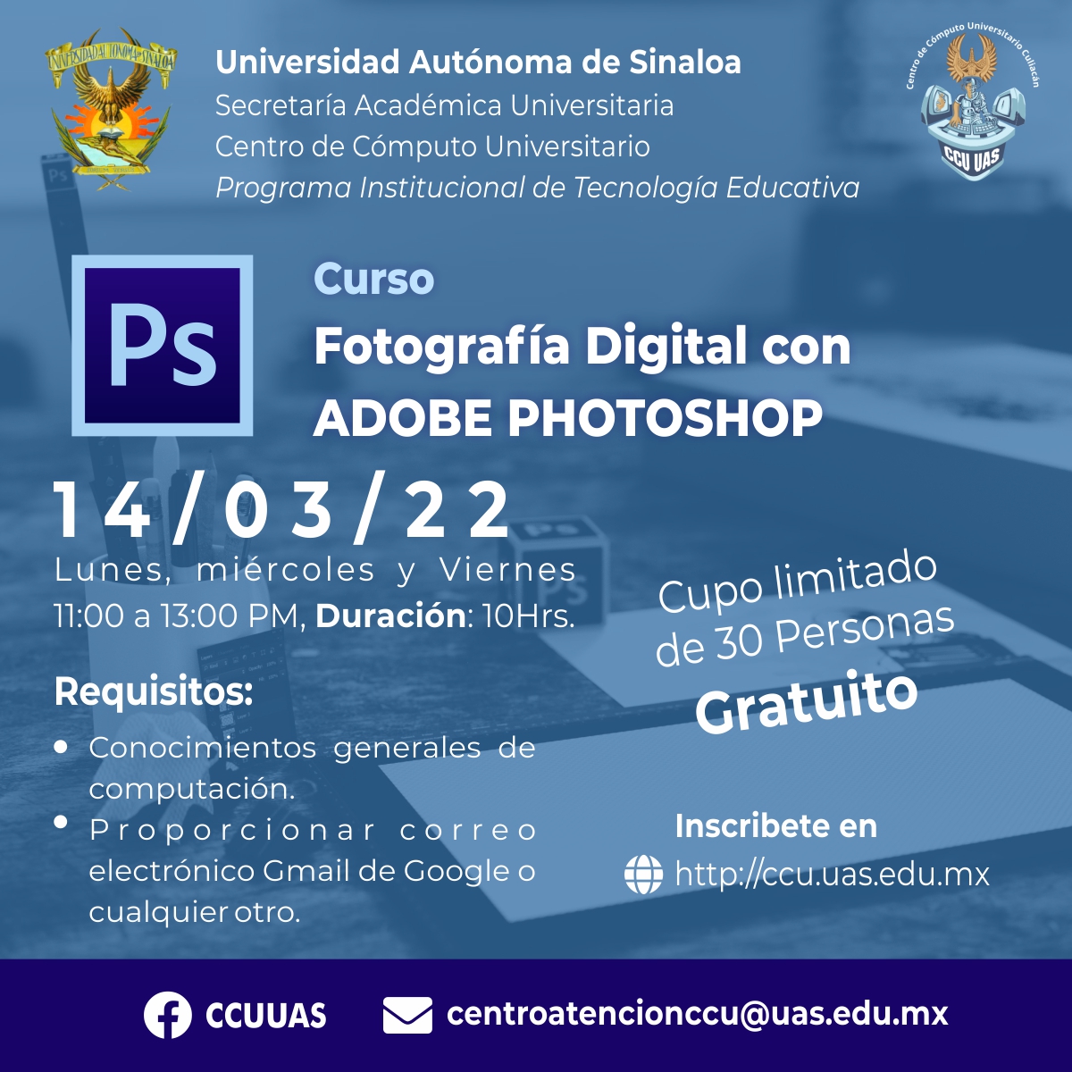 Curso Fotografía Digital con Adobe Photoshop (Presencial)