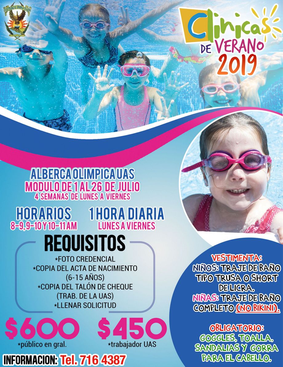 Clínicas de Verano 2019 Natación infantil