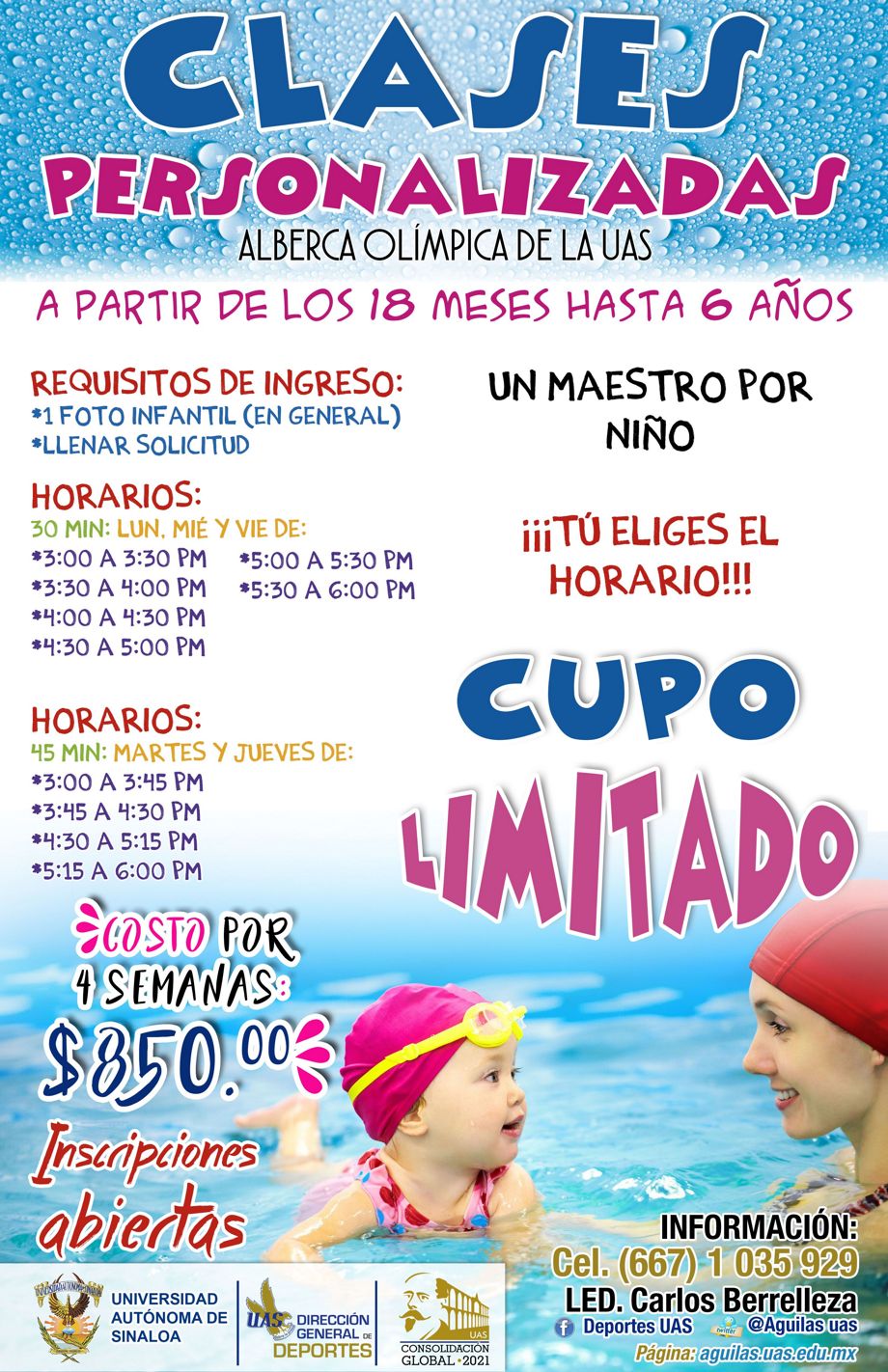 Clases de natación personalizadas