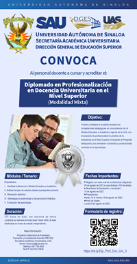 Diplomado en Profesionalización en Docencia Universitaria en el Nivel Superior (Modalidad Mixta), 2da. Edición 2022