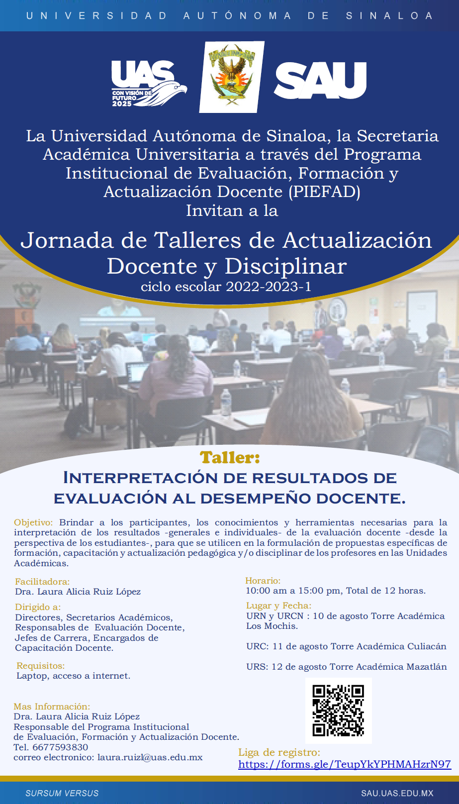 Taller: Interpretación de Resultados de Evaluación al Desempeño Docente 2022-2023-1
