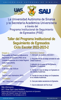 Taller del Programa Institucional de Seguimiento de Egresados, Unidad Regional Centro Norte, Ciclo Escolar 2022-2023-2