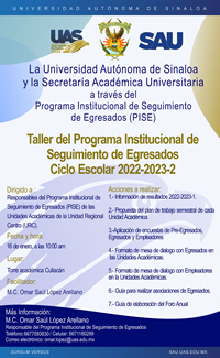 Taller del Programa Institucional de Seguimiento de Egresados, Unidad Regional Centro, Ciclo Escolar 2022-2023-2